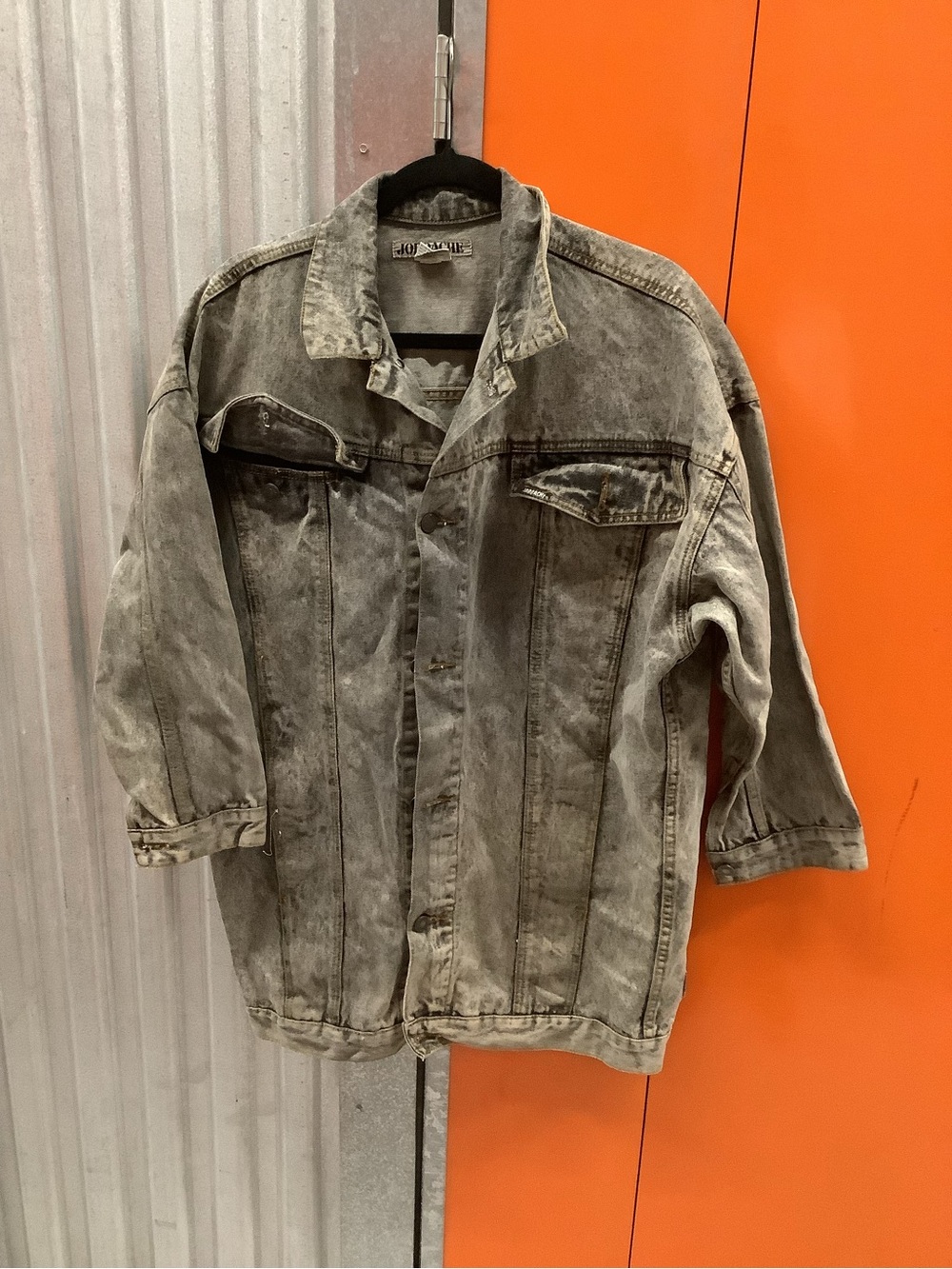 Jordache Washed Gray Denim Shirt Jacket